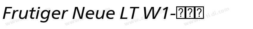 Frutiger Neue LT W1字体转换